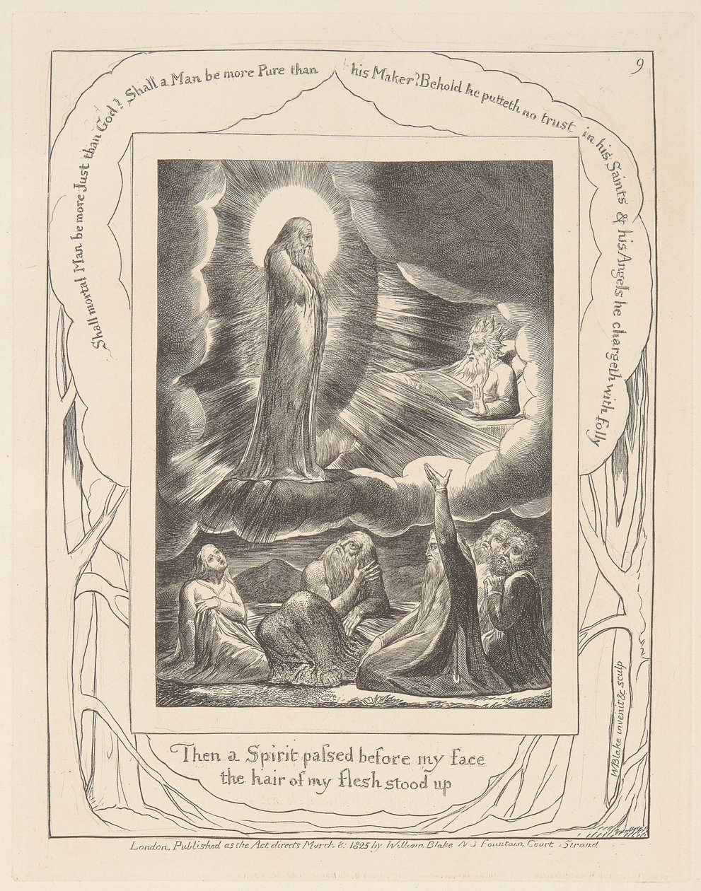 Buch Hiob, Platte 9, Die Vision von Eliphas von William Blake