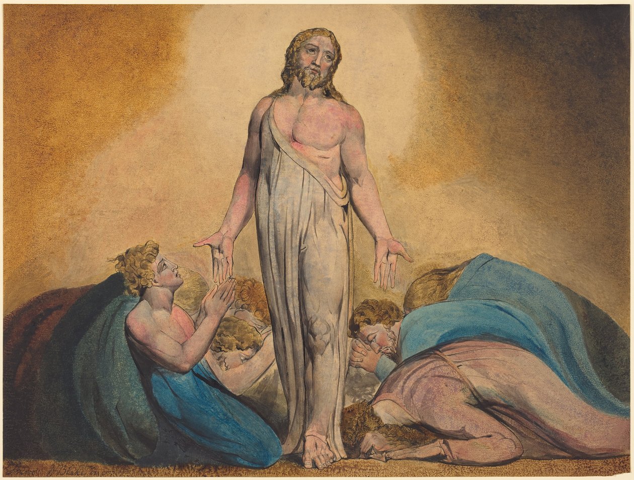 Christus erscheint seinen Jüngern nach der Auferstehung, ca. 1795 von William Blake