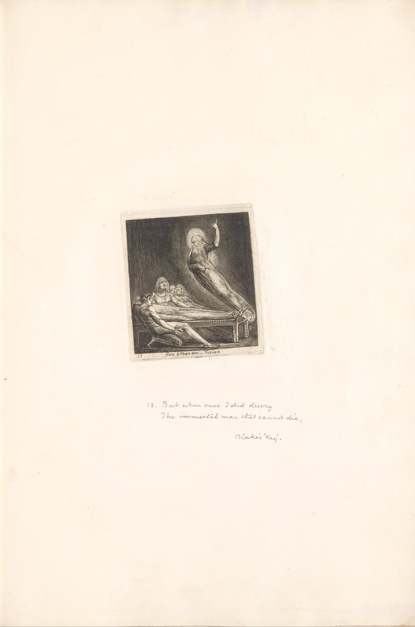 Für die Geschlechter - Die Tore des Paradieses, Tafel 15, Angst & Hoffnung sind -- Vision von William Blake