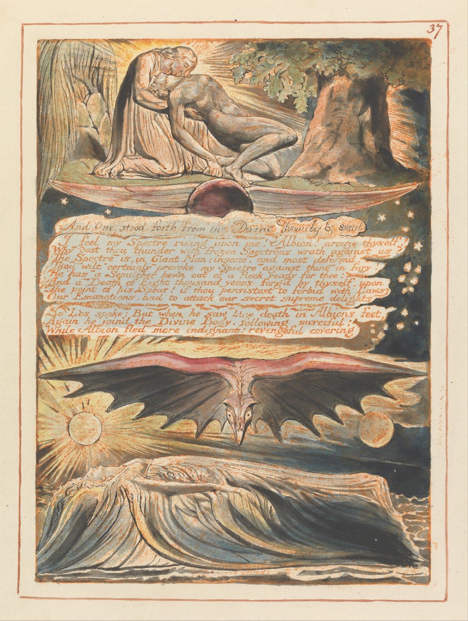 Jerusalem, Tafel 37, Und Einer trat hervor... von William Blake
