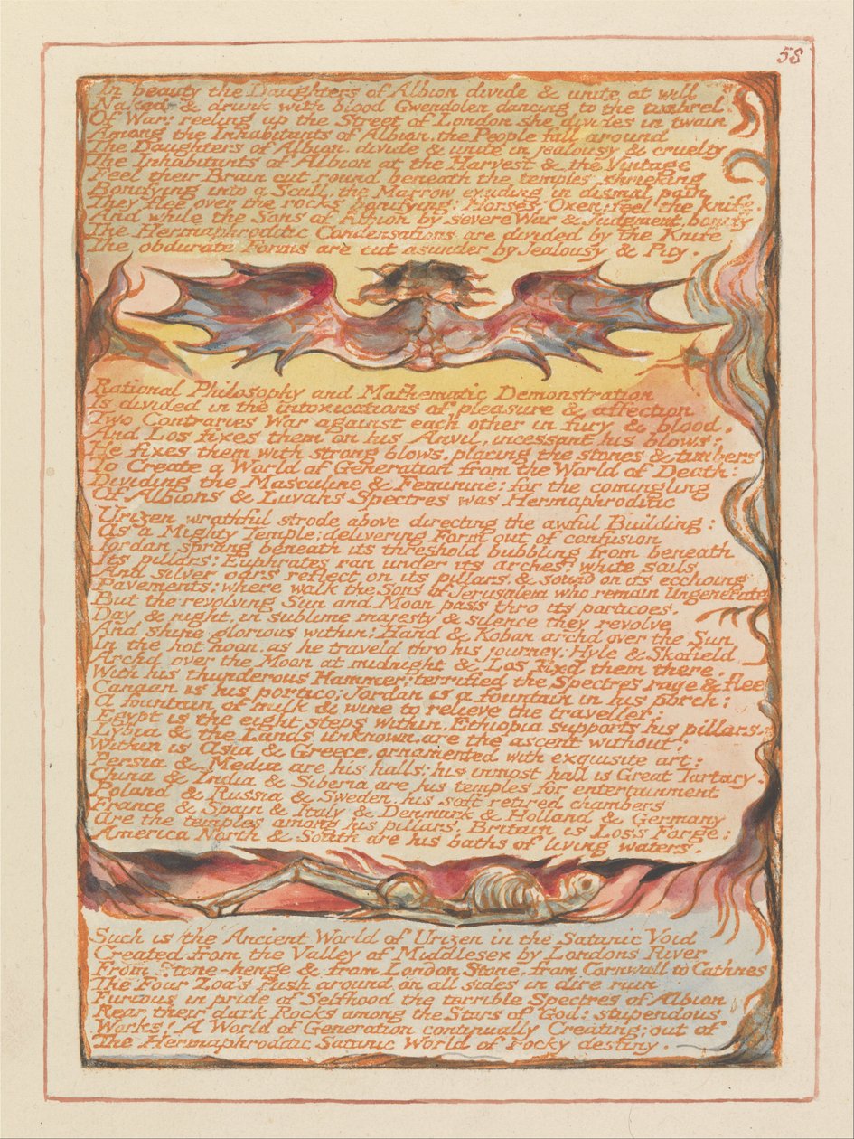 Jerusalem, Platte 58 von William Blake