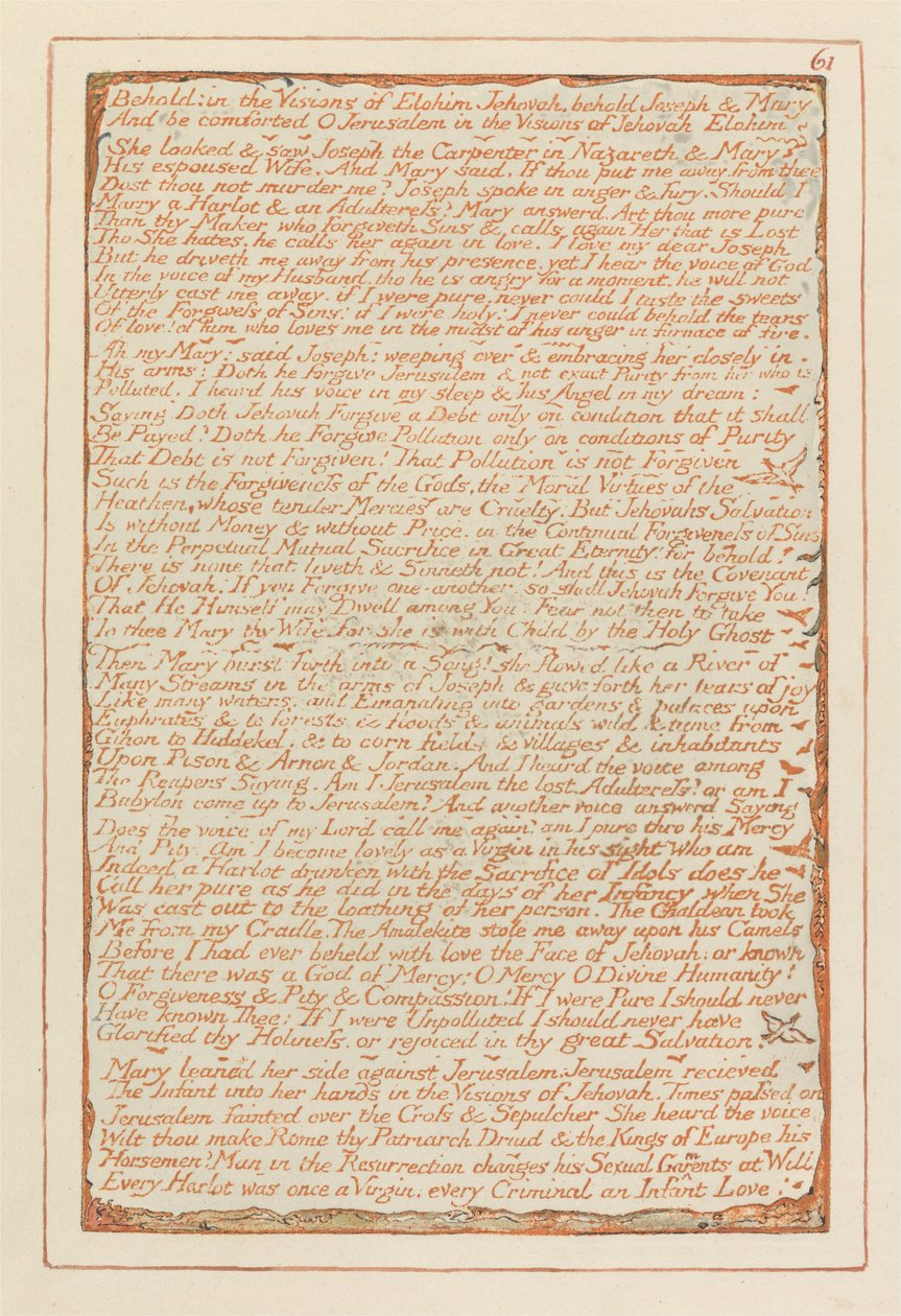 Jerusalem, Platte 61 von William Blake