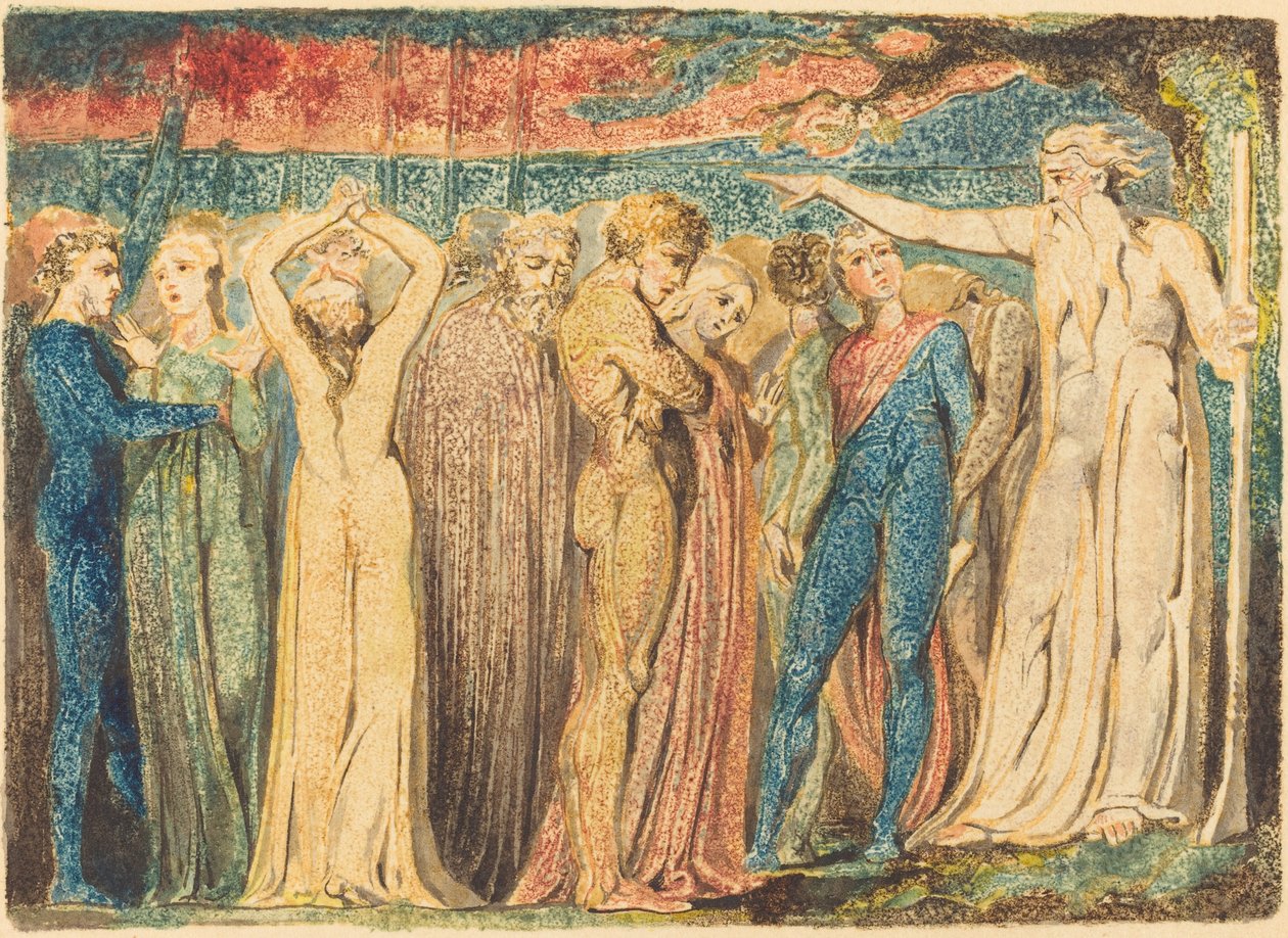 Joseph von Arimathäa predigt den Briten von William Blake
