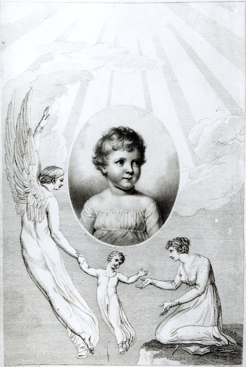 Mary Wollstonecraft Shelley (1797-1851) als Kind, graviert von Robert Hartley Cromek (1770-1812) 1805 von William Blake