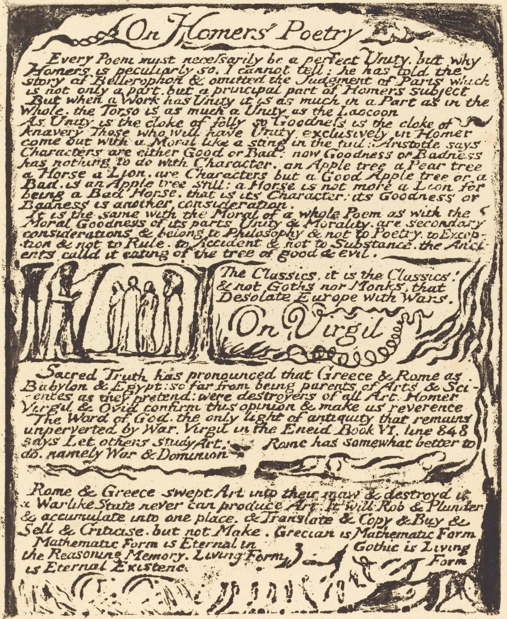 Über Homers Poesie (und) Über Vergil von William Blake