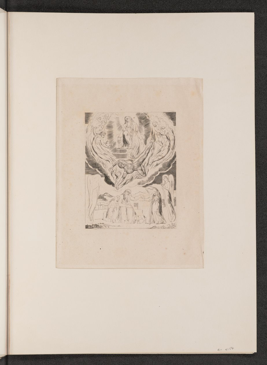 Satan geht aus der Gegenwart des Herrn hervor von William Blake