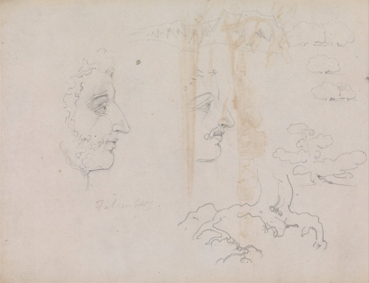 Blatt aus dem Blake-Varley-Skizzenbuch von 1819, Seiten 37 und 38 von William Blake