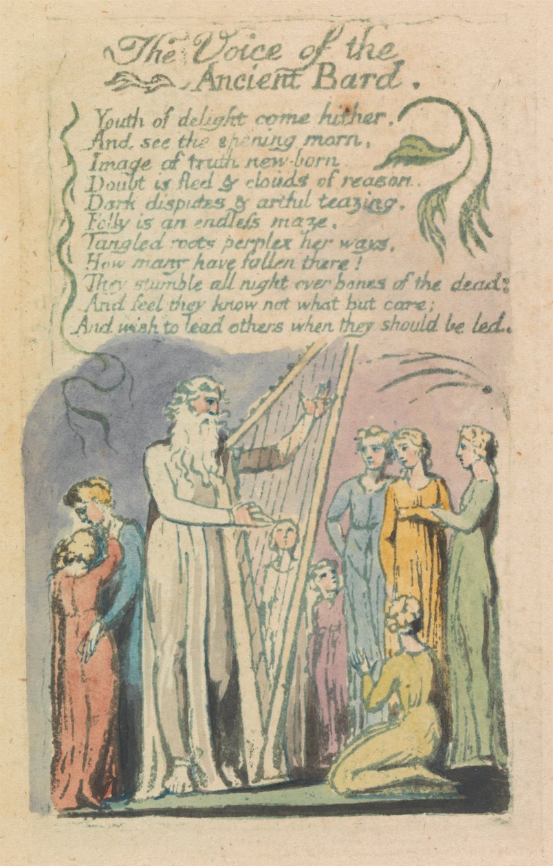 Lieder der Unschuld und der Erfahrung, Platte 22, "Das kleine gefundene Mädchen" (Bentley 36) von William Blake
