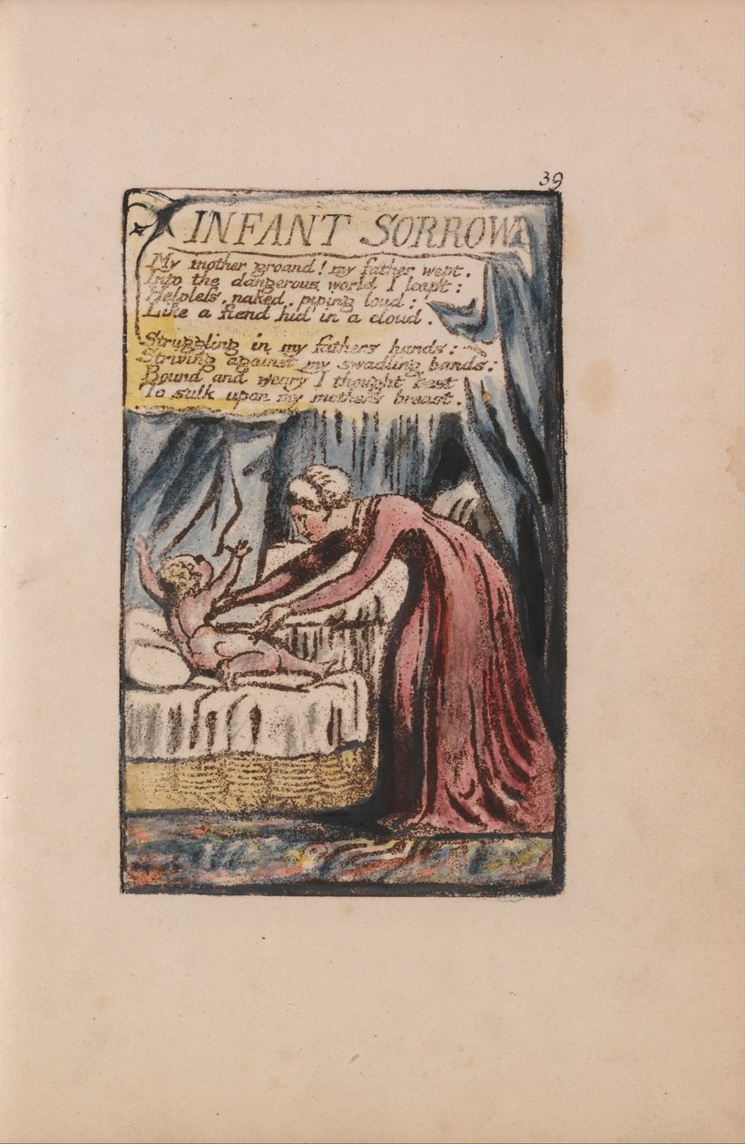Lieder der Unschuld und Erfahrung, Platte 39, Kindliche Trauer (Bentley 48) von William Blake