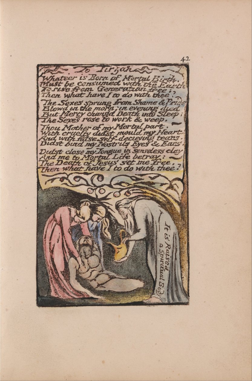 Lieder der Unschuld und der Erfahrung, Tafel 42, An Tirzah (Bentley 52) von William Blake