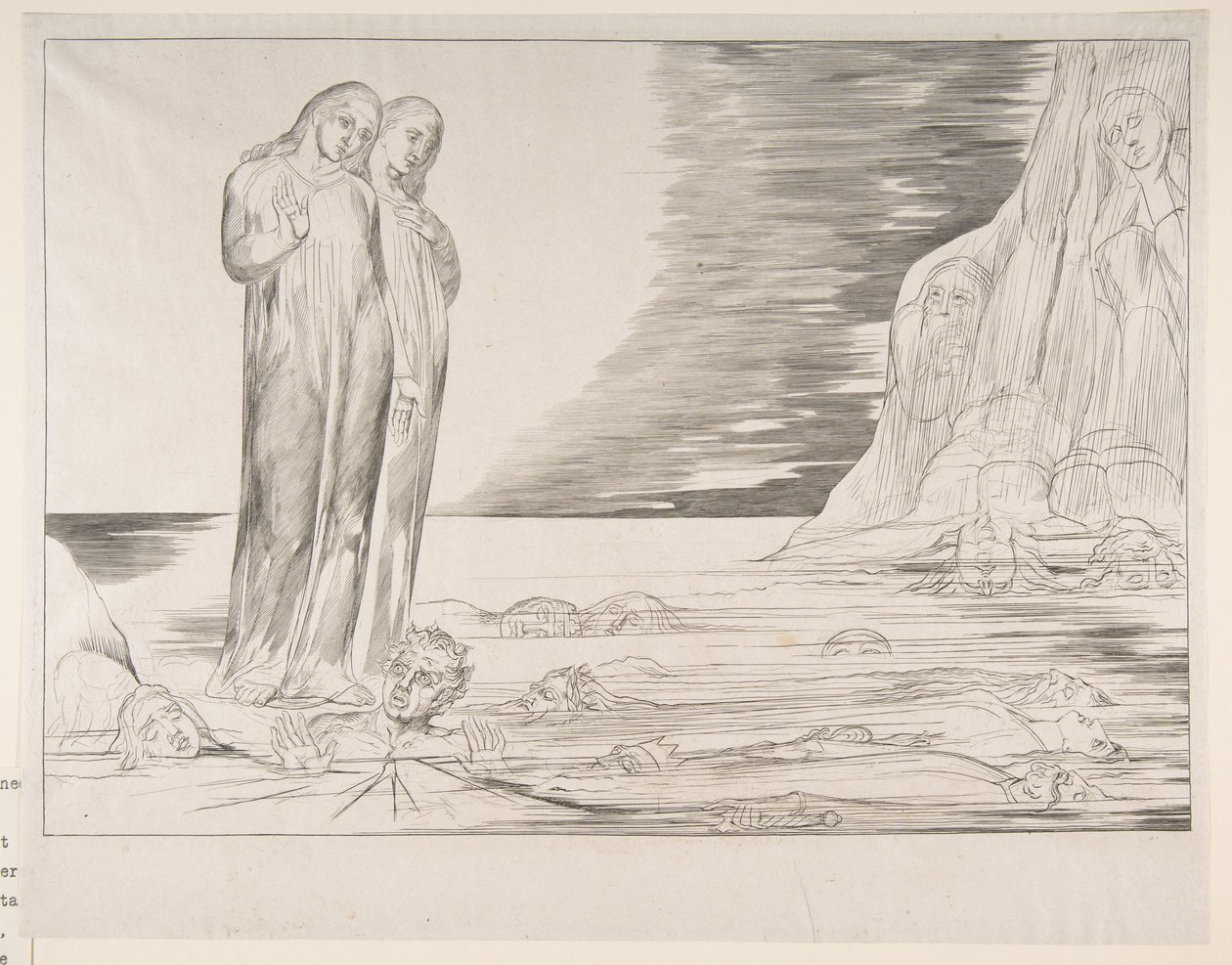 Der Kreis der Verräter: Dantes Fuß tritt Bocca degli Abbate, aus Dantes Inferno, ca. 1825-27 von William Blake