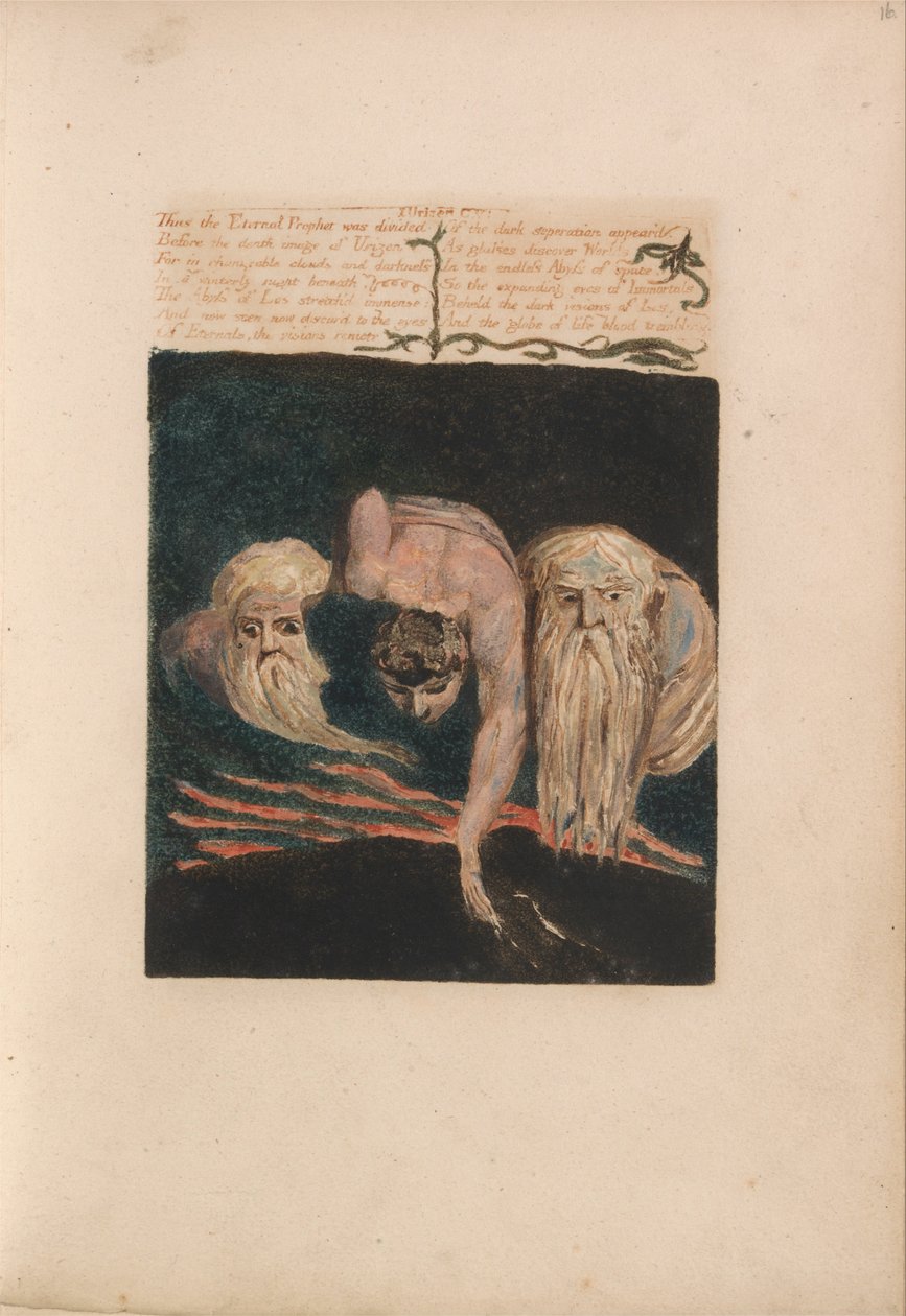 Das erste Buch Urizen, Tafel 20 (Bentley 15) von William Blake