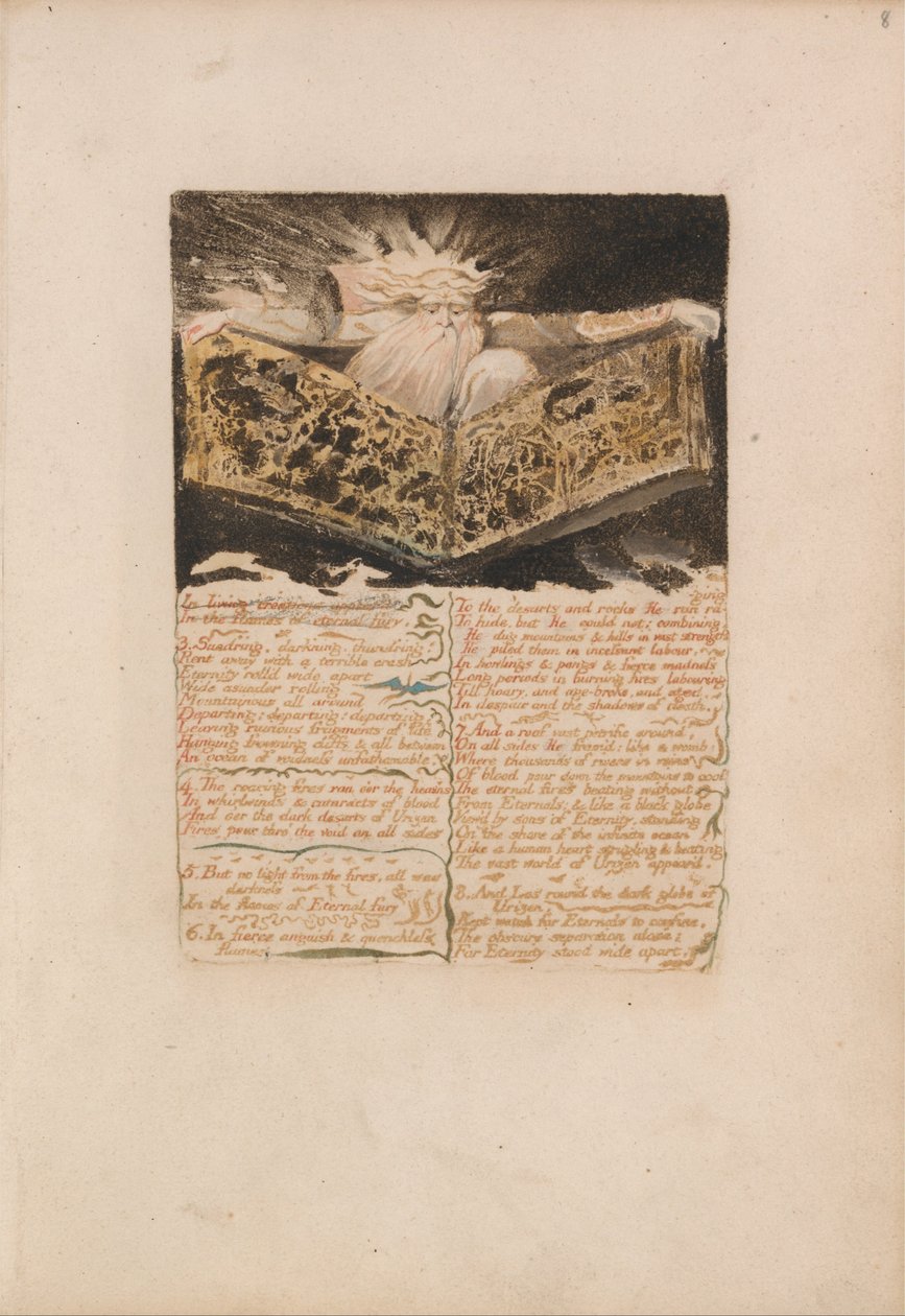 Das erste Buch von Urizen, Platte 8 (Bentley 5) von William Blake