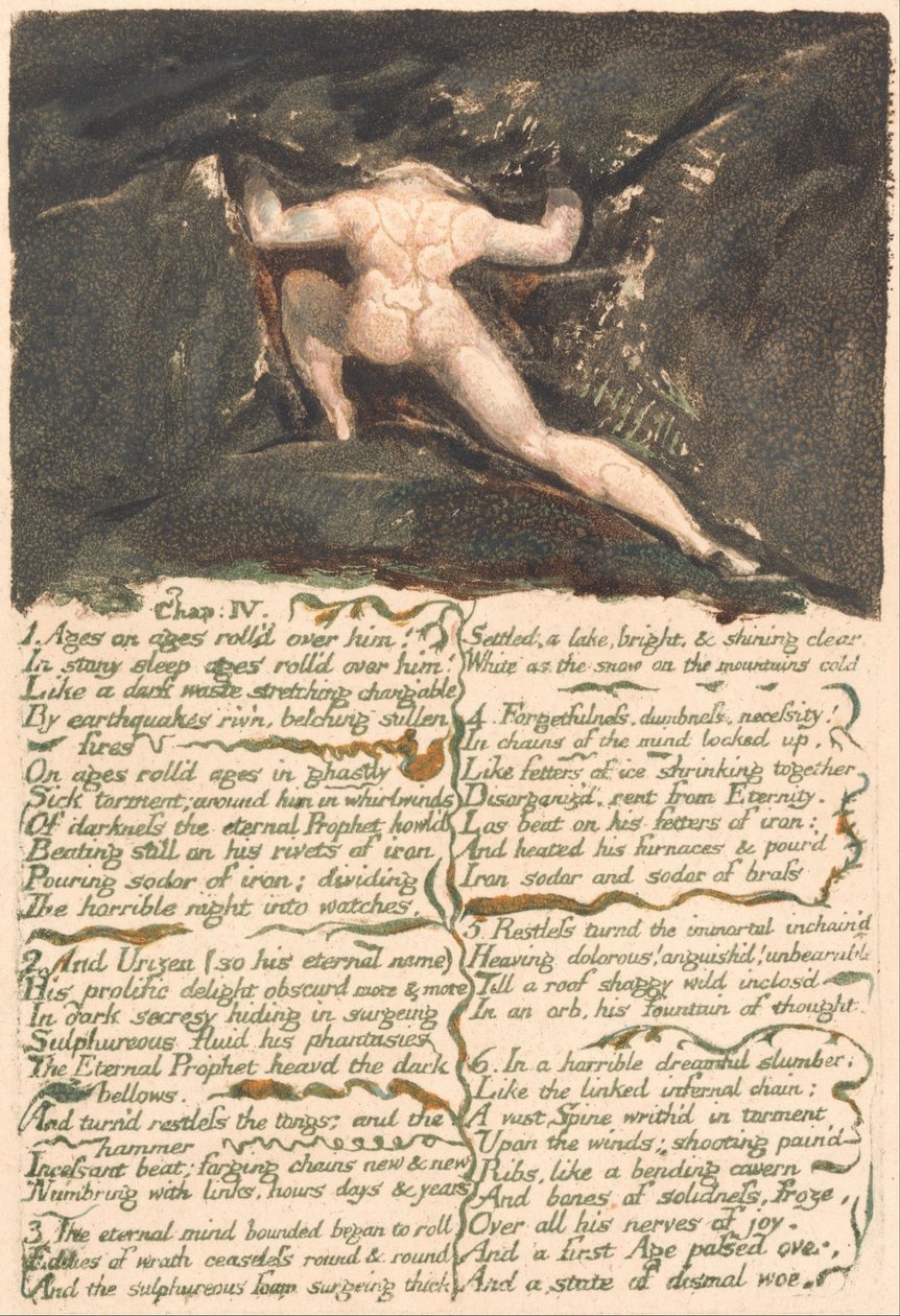 Das erste Buch Urizen, Tafel 9, Kap: IV von William Blake