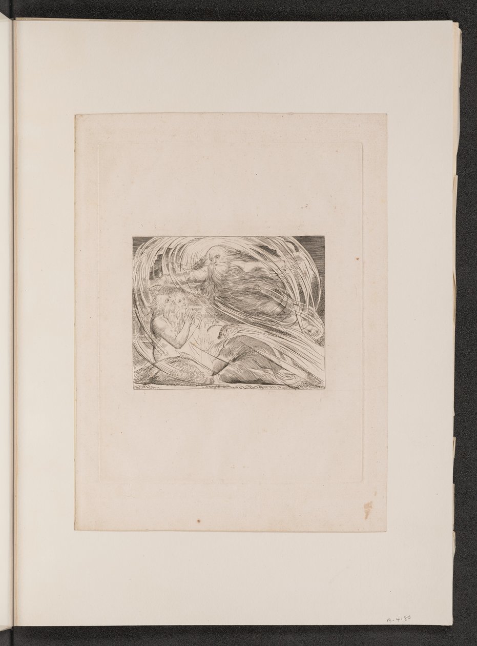 Der Herr antwortet Hiob aus dem Wirbelsturm, 1825 von William Blake