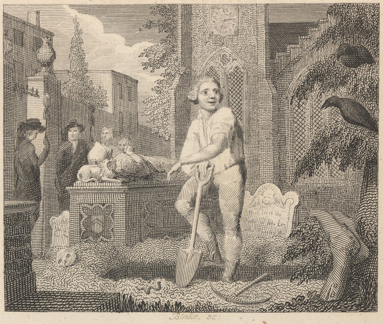 Die Raben, der Küster und der Regenwurm von William Blake