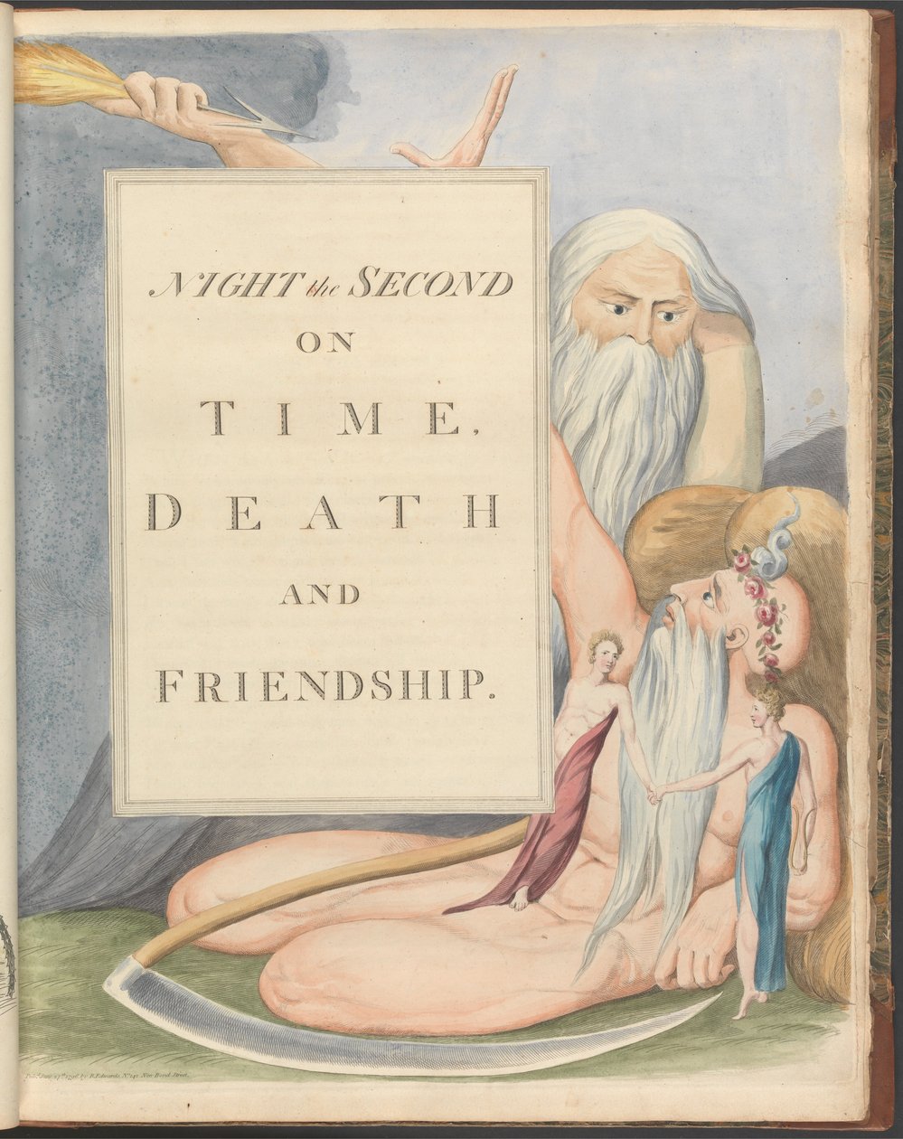 Youngs Nachtgedanken, Seite 17, Nacht die Zweite, Über Zeit, Tod und Freundschaft von William Blake