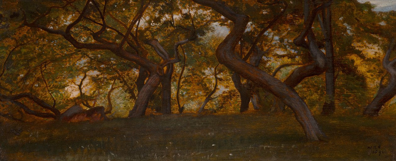 Ein Wald bei Volterra, Italien von William Blake Richmond
