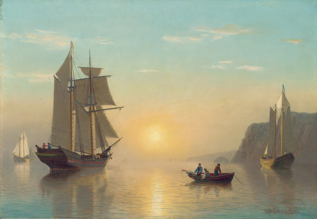Sonnenuntergang in der Bucht von Fundy, ca. 1860 von William Bradford