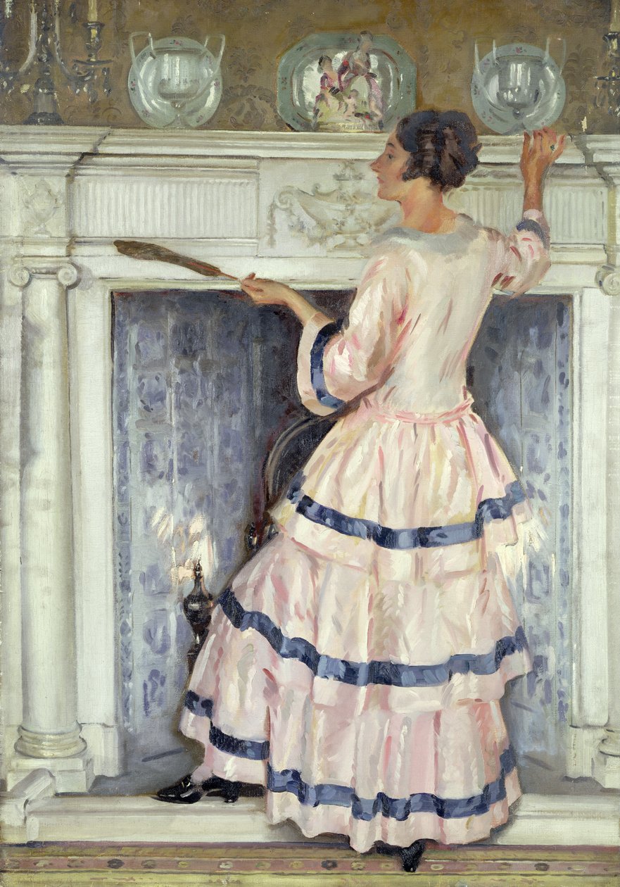 Frau Kelsey in Pink von William Bruce Ellis Ranken