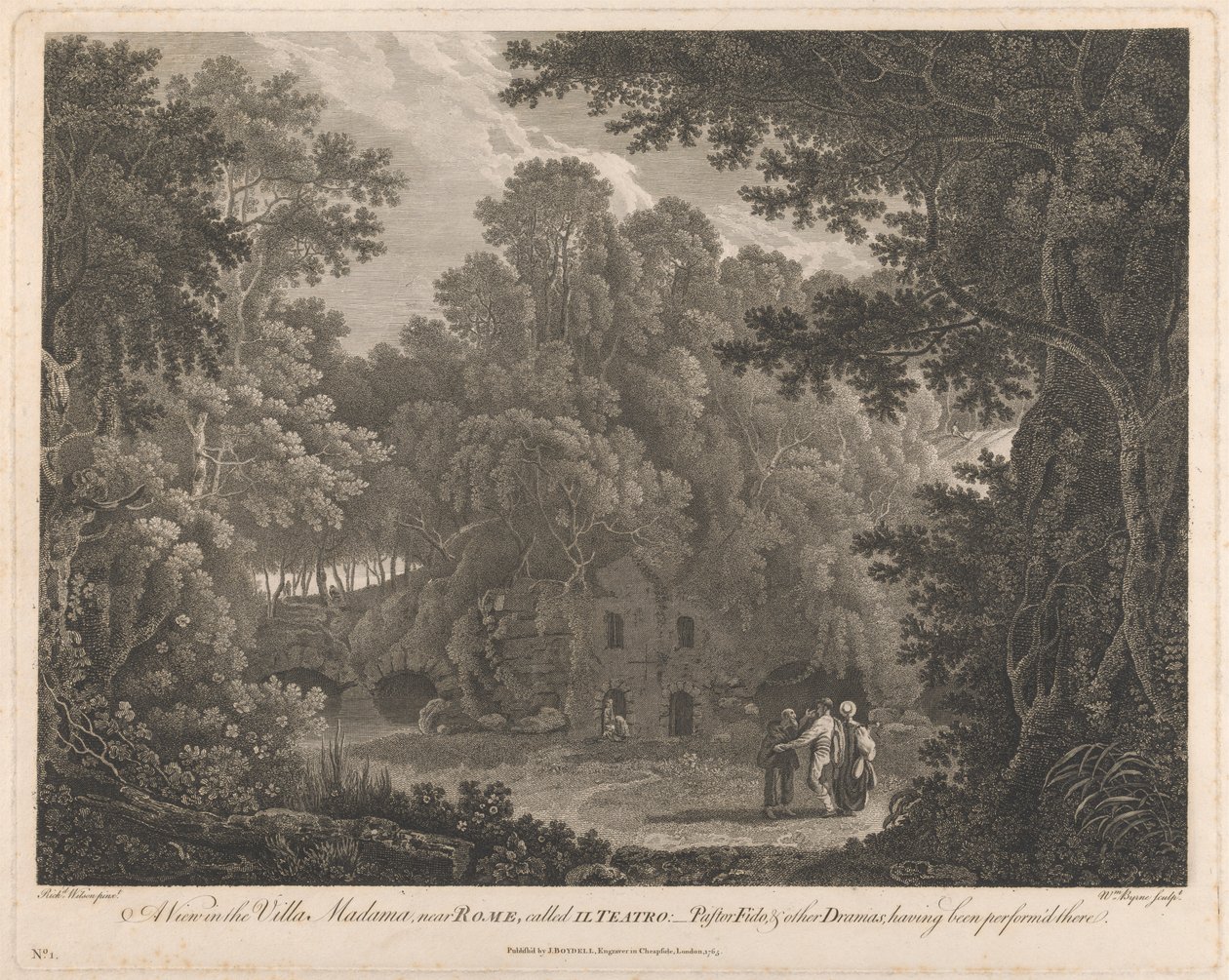 Ein Blick in die Villa Madama, nahe Rom, genannt II Teatro von William Byrne