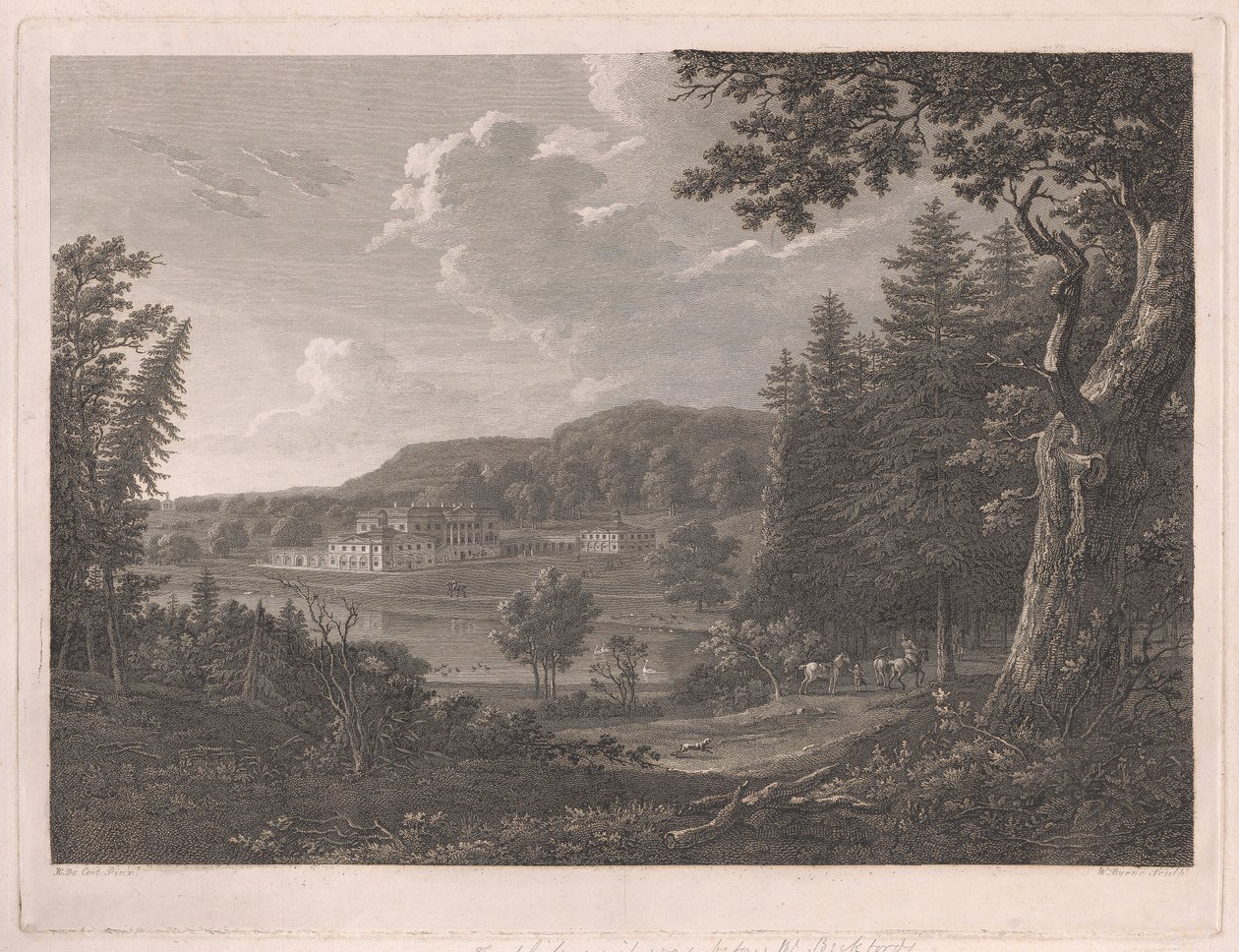Fonthill, wie es vor den Änderungen von Mr. Beckford war von William Byrne
