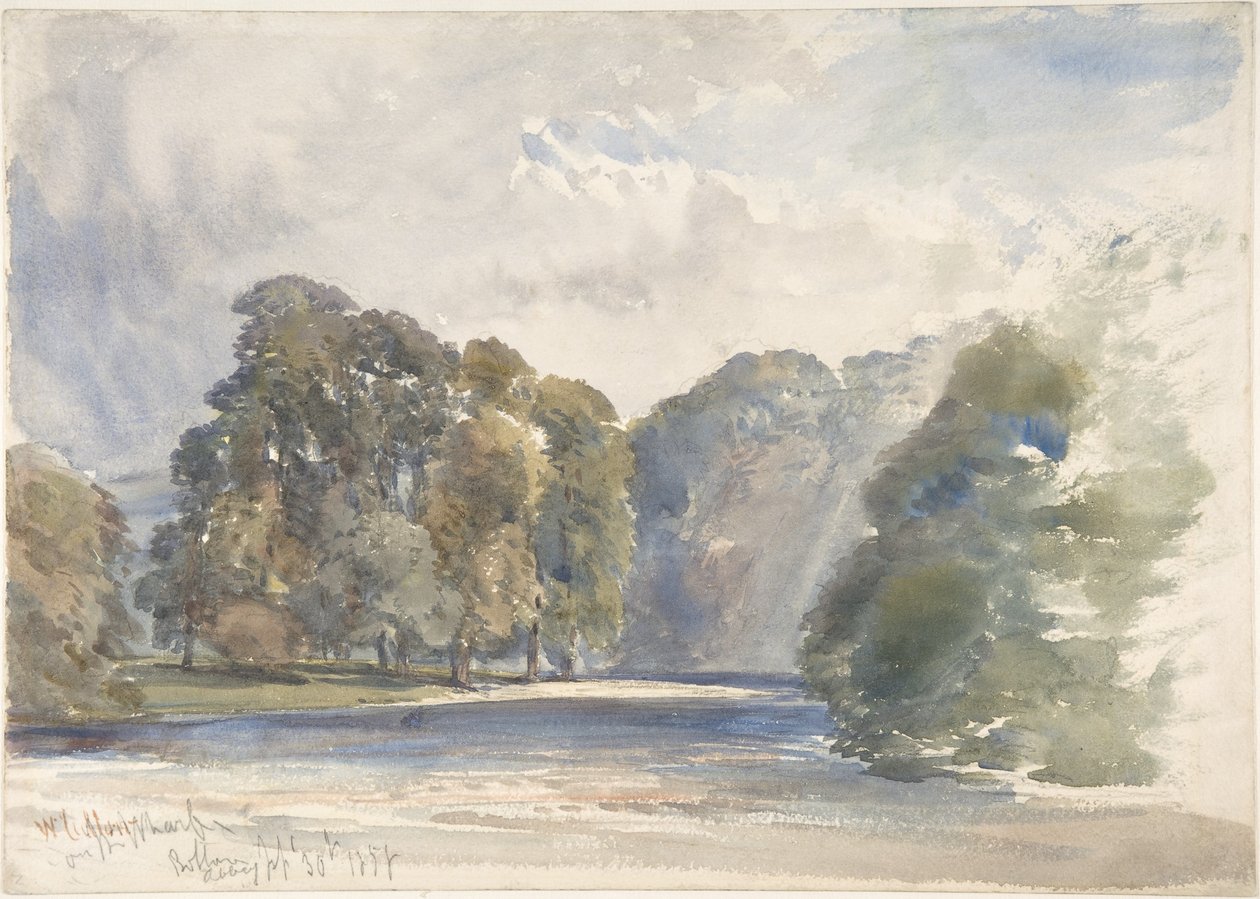 Am Wharfe, Bolton Abbey von William Callow