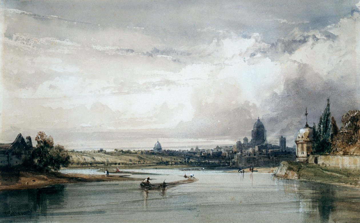 Paris aus der Ferne gesehen, ca. 1835-1900 von William Callow