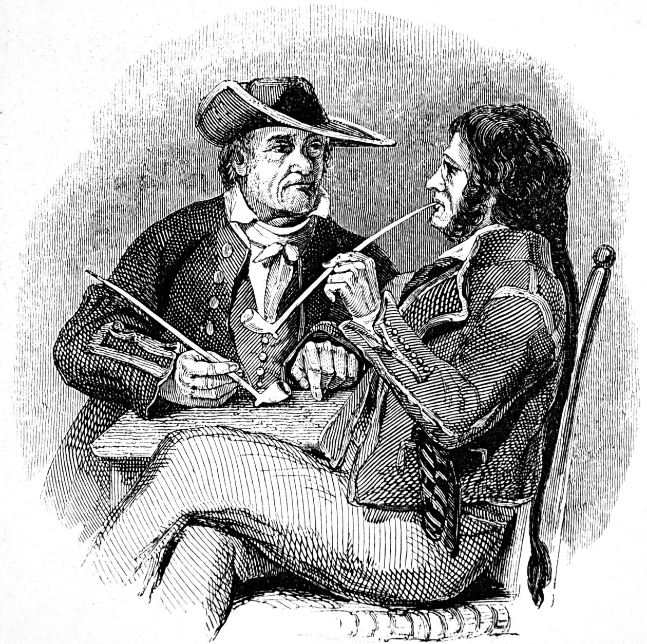Alte Seebären (Matrosen, Seeleute), die eine Pfeife Tabak genießen von William Clarkson (manner of) Stanfield
