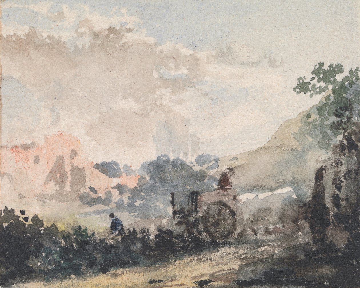Landschaft mit Karren von William Collins