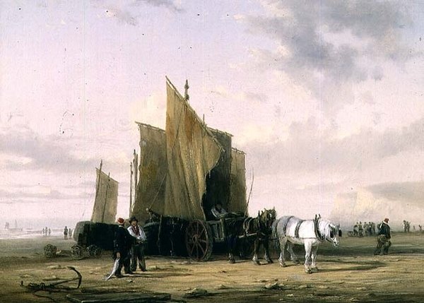 An der Küste von Yarmouth (eines von einem Paar) von William Collins