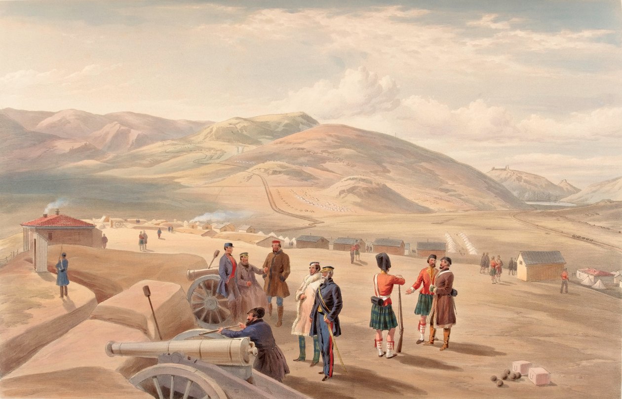 ?Lager der Highland Brigade, Blick nach Süden?, 1855 von William Crimea Simpson