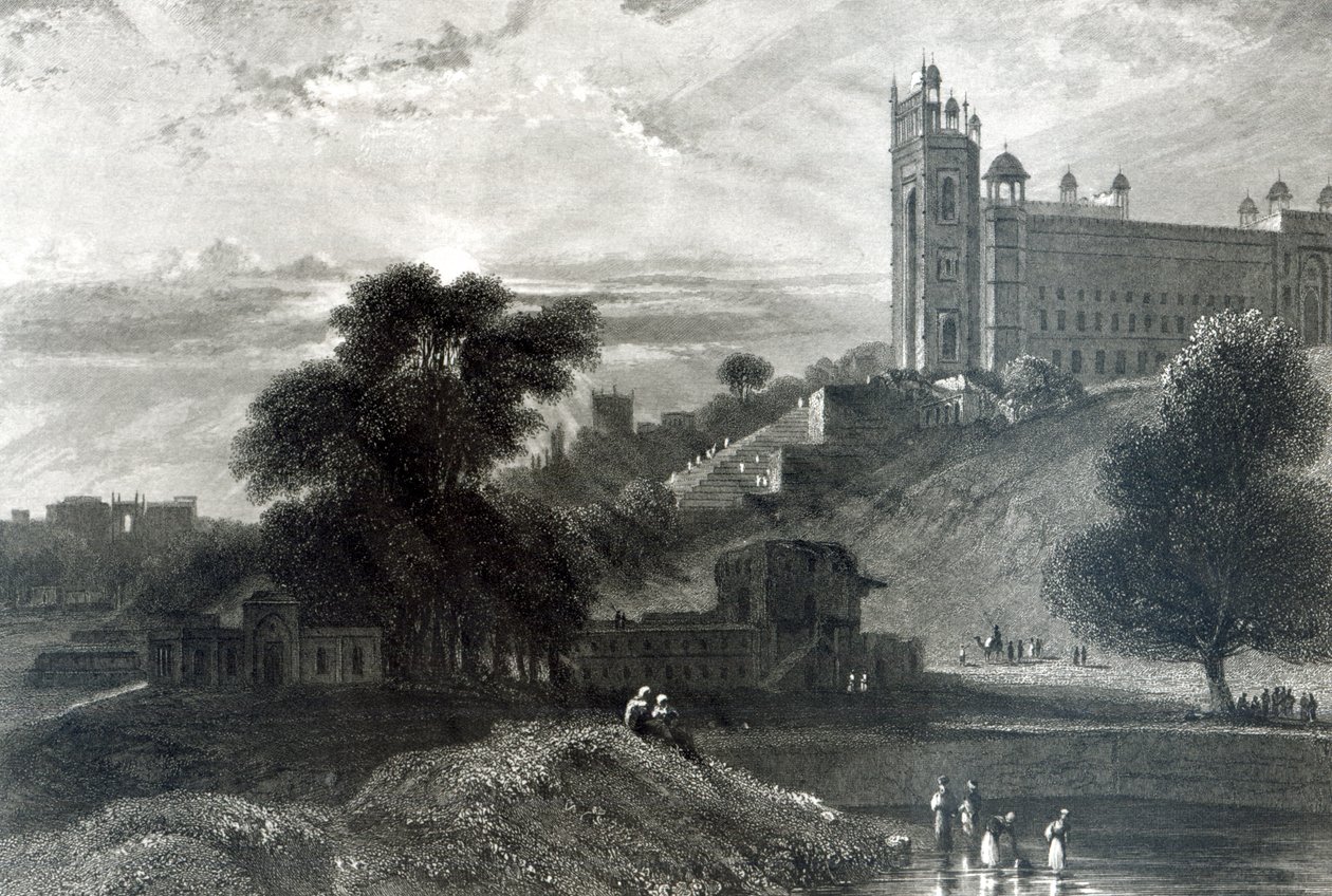 Fatehpur Sikri in der Nähe von Agra, gestochen von R. Brandard (Stich) von William Daniell