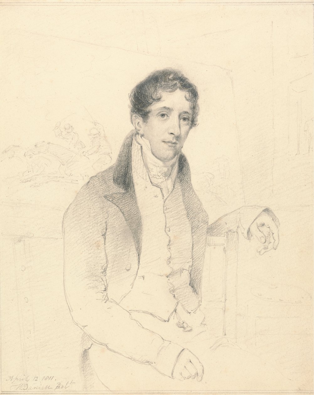 Porträt eines Sportkünstlers, möglicherweise W. B. Daniell von William Daniell