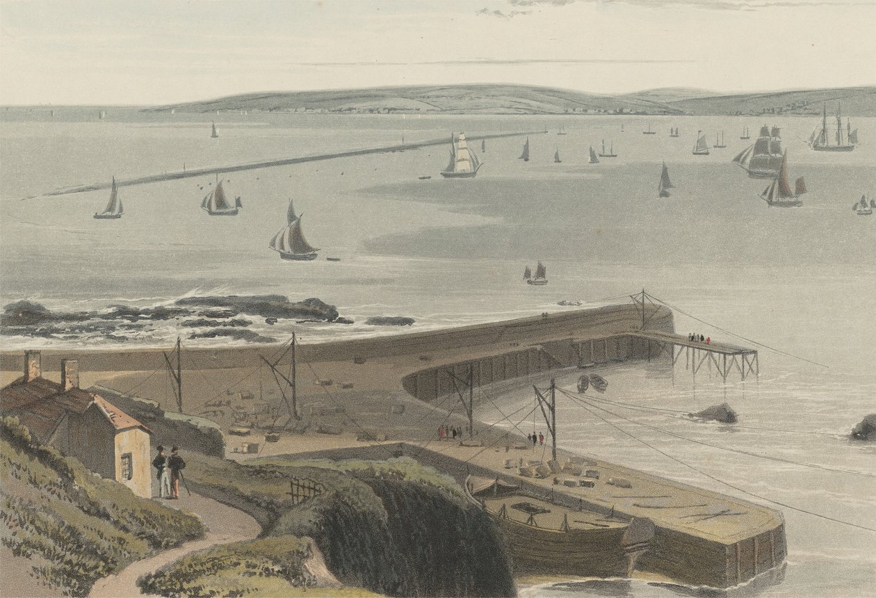 Kai bei Straddon Point in der Nähe von Plymouth von William Daniell