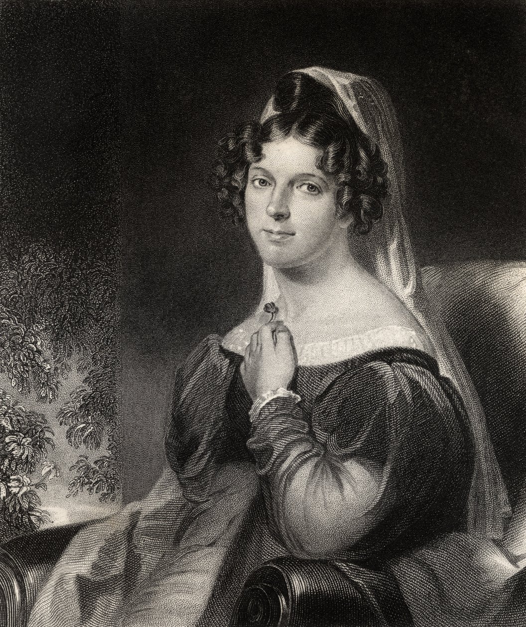Felicia Dorothea Hemans, graviert von W. Holl, aus 