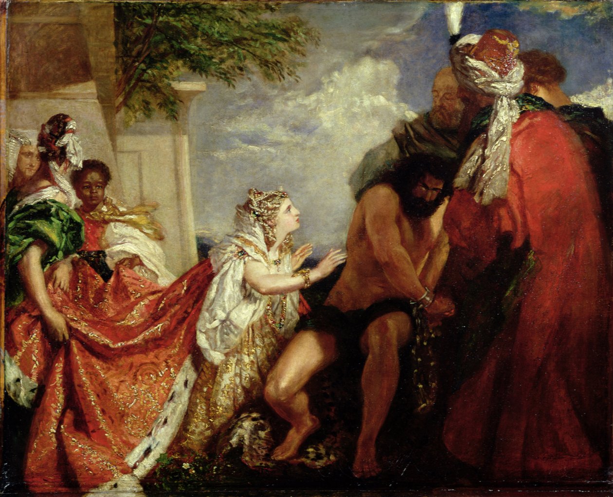 Delilah vor dem geblendeten Samson von William Etty