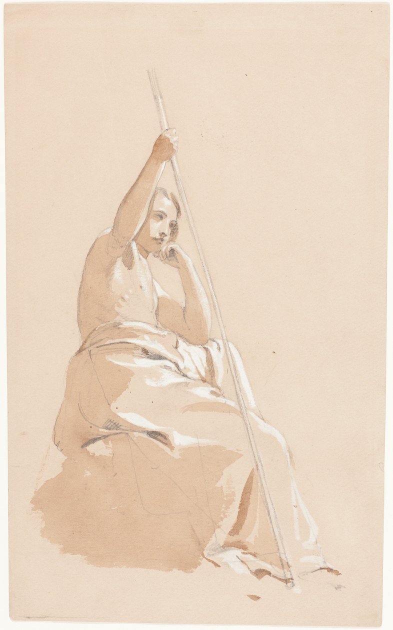 Sitzender Jüngling mit Stab von William Etty
