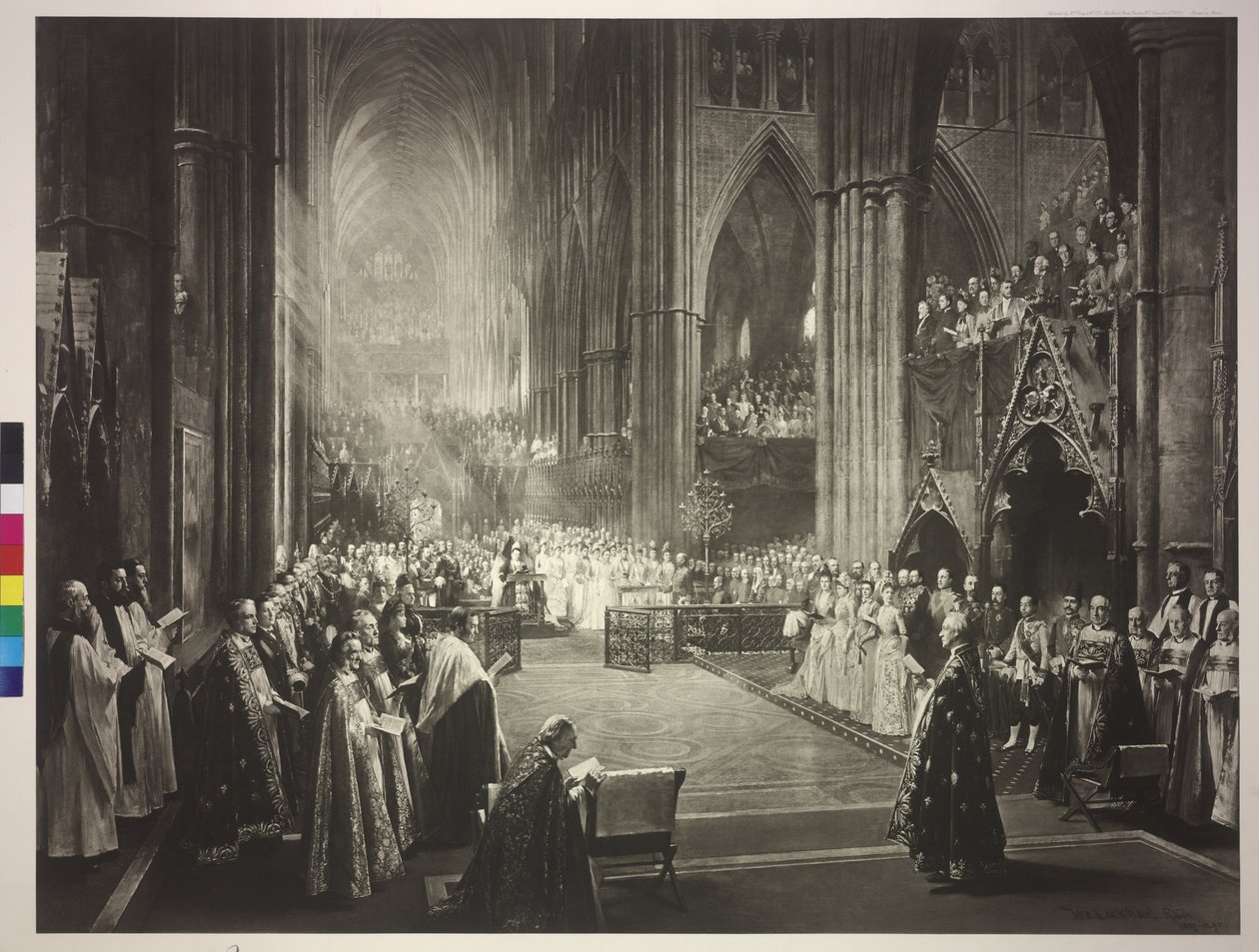Zeremonie des 50. Thronjubiläums von Königin Victoria in der Westminster Abbey am 21.6.1887 von William Ewart Lockhart