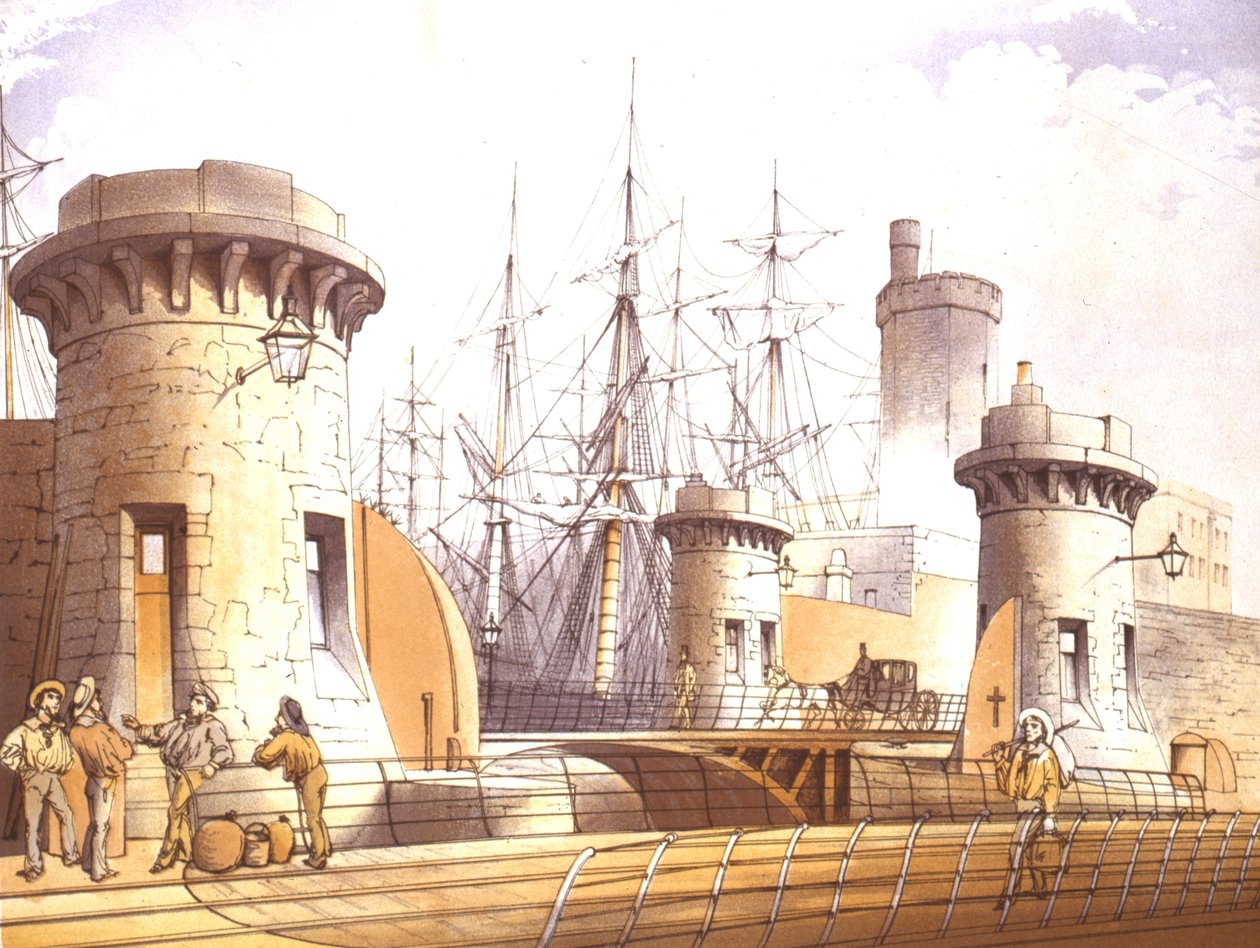 Stanley Dock Gates, 1864 von William Gavin Herdman
