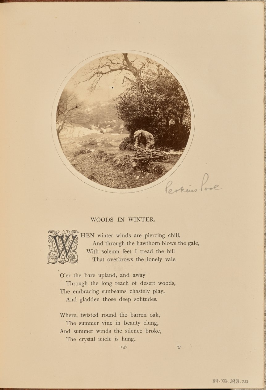 [Ein Mann sammelt Brennholz, England] von William Grundy