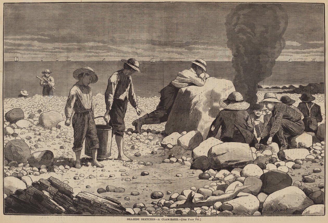 Skizzen am Meer - Ein Muschelbacken von William H. Redding after Winslow Homer