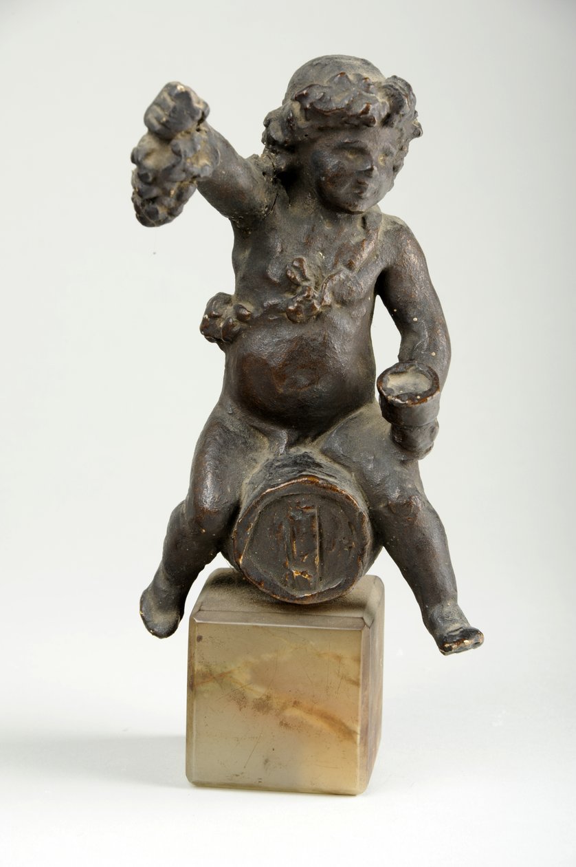 Cherub auf einem Weinfass von William Hamo Thornycroft