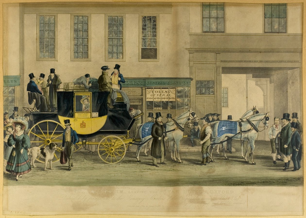 Der Blenheim, verlässt das Star Hotel, Oxford von William Havell
