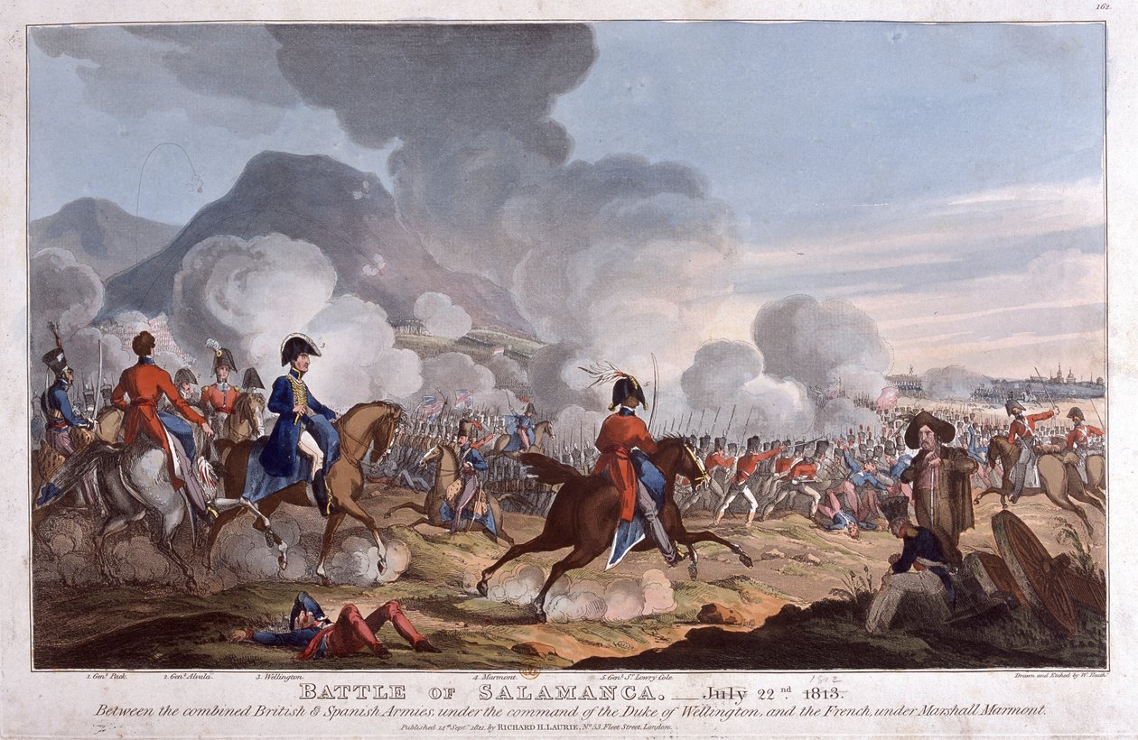 Schlacht von Salamanca am 22. Juli 1812, veröffentlicht 1821 von William Heath