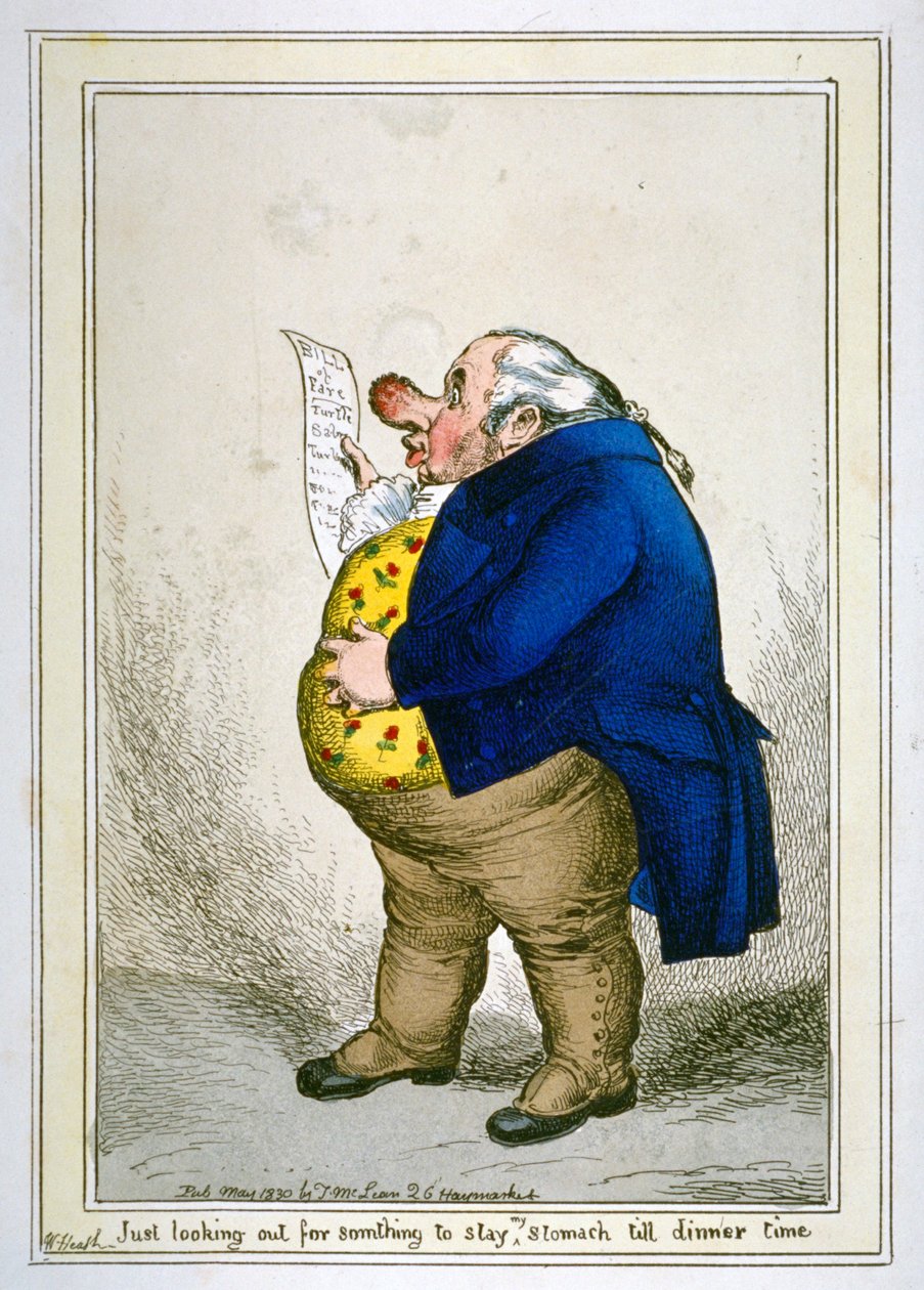 Nur auf der Suche nach etwas, um meinen Magen bis zum Abendessen zu füllen, 1830 von William Heath