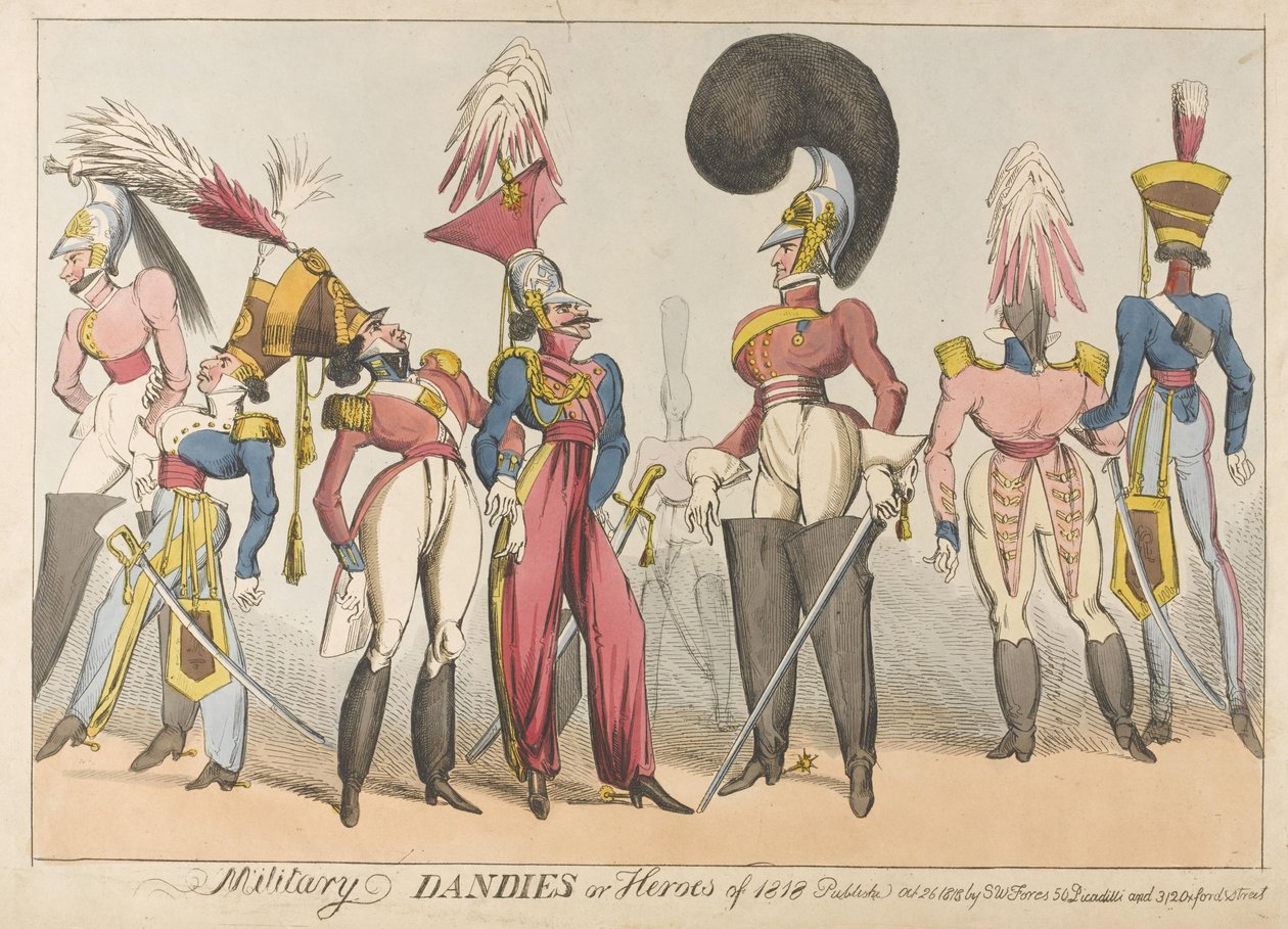 Militärische Dandies oder Helden von 1818, 1818 von William Heath