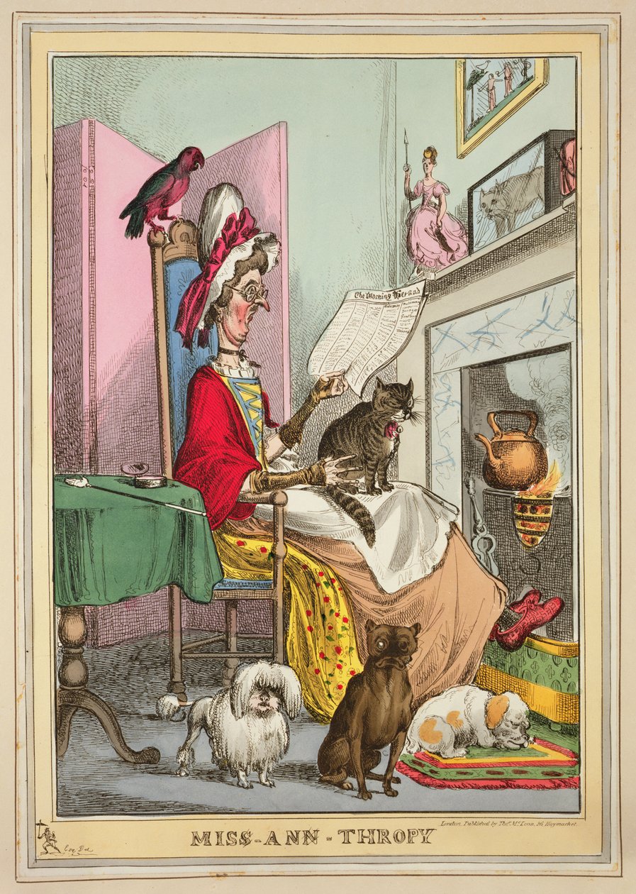 Miss-Ann-Thropy, veröffentlicht von Thomas McLean, London von William Heath