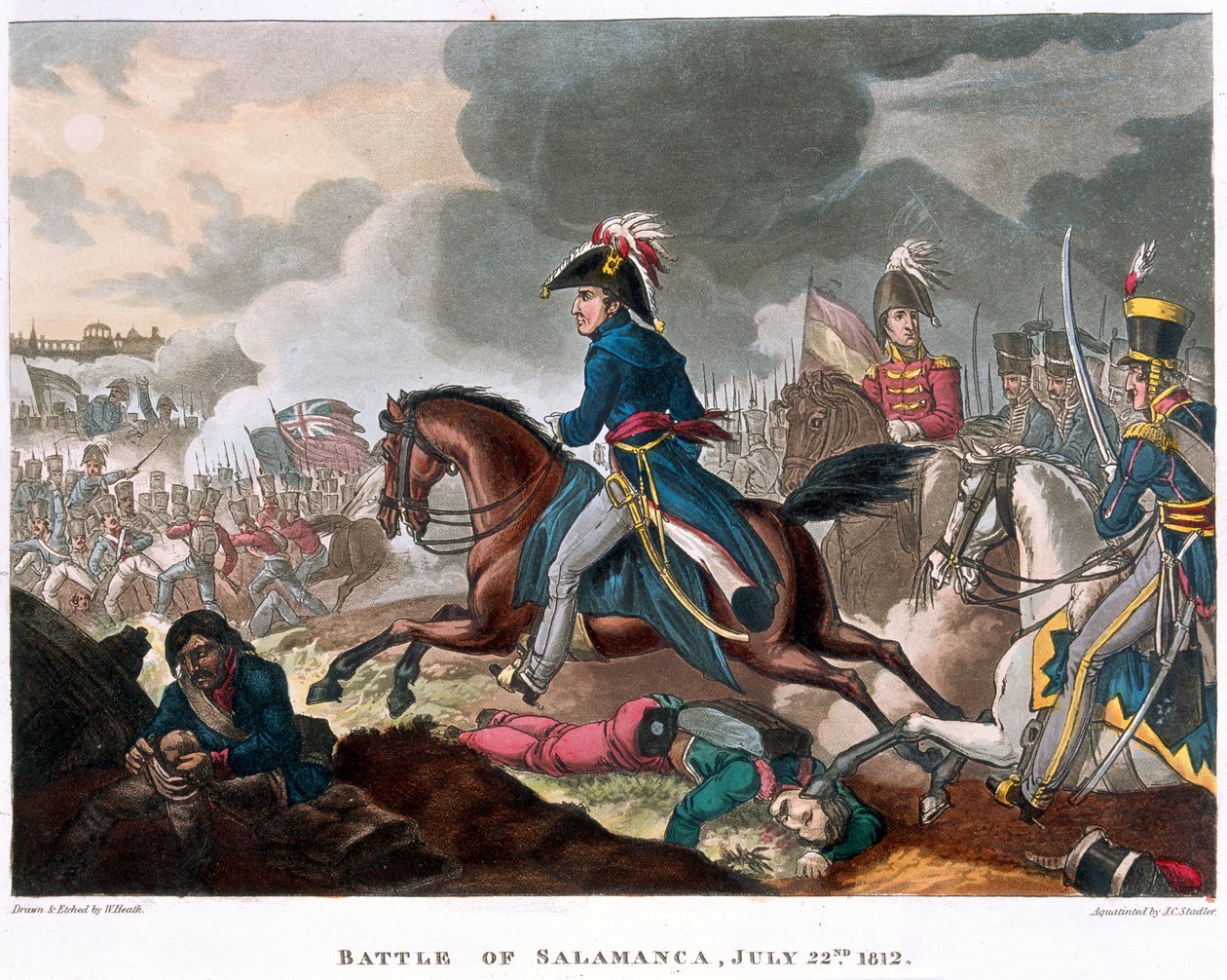Der Herzog von Wellington (1769-1852) in der Schlacht von Salamanca, 22. Juli 1812, 1818 von William Heath