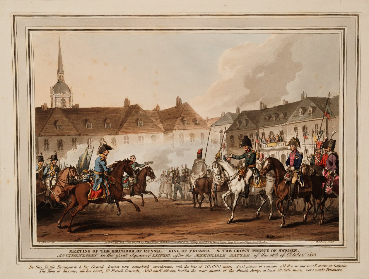 Das Treffen der Kaiser von Russland und Österreich, König von Preußen und Kronprinz von Schweden in Leipzig von William Heath